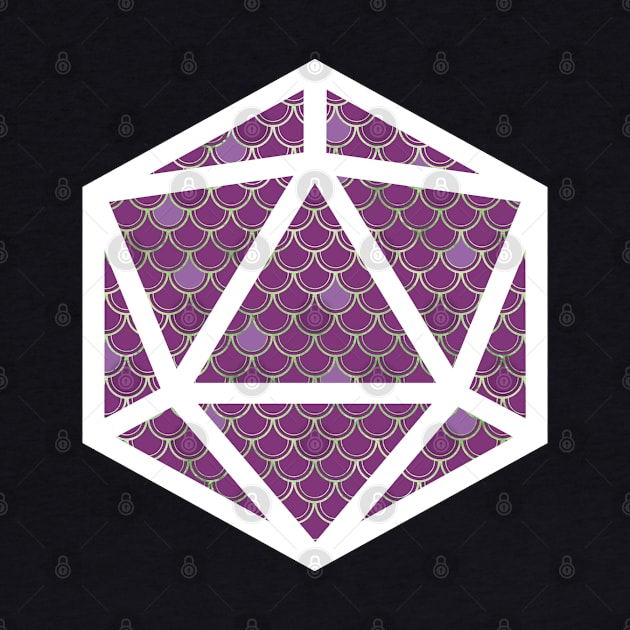 D20 Decal Badge - Scales Purple by aaallsmiles